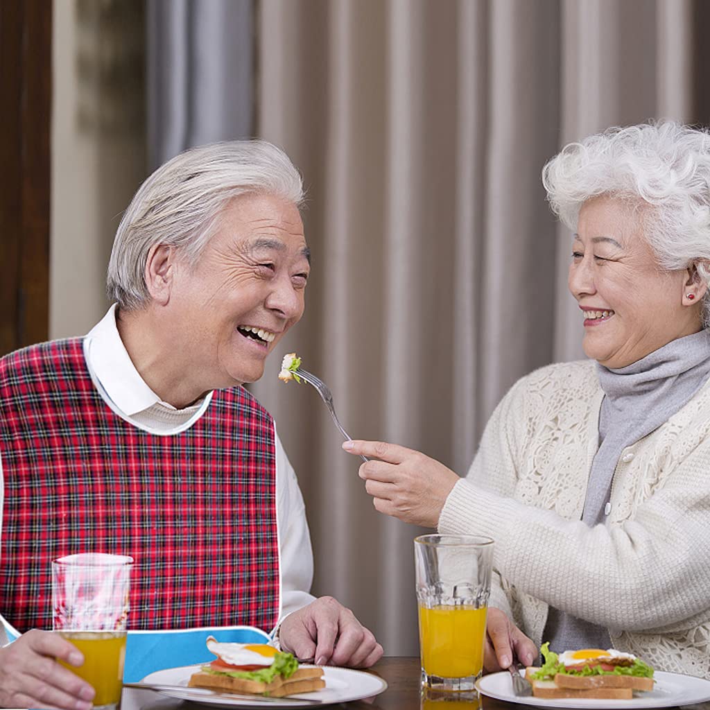 HASTHIP Adult Bibs,Adult The Eldly Bib Adult Washable Dining Bibs for Elderly Mealtime Bib Elderly Disabled Aid Apron Red HASTHIP Adult Bibs,Adult The Eldly Bib Adult Washable Dining Bibs for Elderly Mealtime Bib Elderly Disabled Aid Apron Red